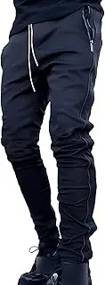 [Maiyifu-GJ] Men's Casual Cargo Pants Drawstring Elastic Waist Multi-Pockets Joggers Pants Running Athletic Hiking Sweatpants