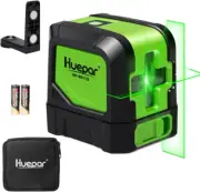 Laser Level Self-Leveling - 100 Feet DIY Bright Green Cross Line Laser Leveler f