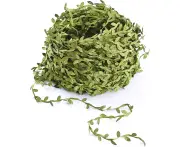 Artificial Vine Greenery Garland 265 Feet Green Leaves Ribbon Fake Ivy Leaf Garland for DIY Wedding Party Craft Wall Decoration$Artificial Vine Green