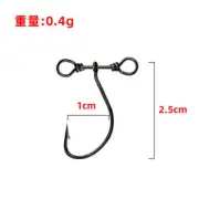 Set of 50pcs High Carbon Steel Fishing Hooks Swivel Lures Jig Barbed Single Hook
