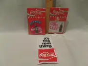 "COCA-COLA" VINTAGE 1995 TWO IRON-ON PATCHES & 1 SEW-ON PATCH--NOS