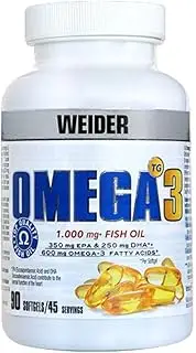 Weider Omega 3. 90 capsules. EPA and DHA. Enriched with Vitamin E