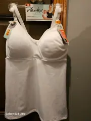 NWT Playtex Tru Support White Nursing Camisole Built In Bra Style US4957 Small