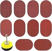 Sander Pads - Abrasive Polish Pad Plate Car Sanding Kit | Rotary Tool Accessories, Drill Grinder Tool Attachment for Metal, Artificial Stone, Furniture