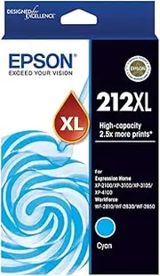 Epson 212XL High Capacity Ink Cartridge, Cyan EPC13T02X292