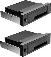 2X 5.25 Inch Internal Tray-Less Bay SATA III Hard Drive Backplane Enclosure Hot Swap Mobile Rack for 2.5/3.5 Inch HDD