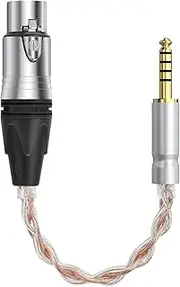Geekria 4-Pin XLR Balanced Male to 4.4mm Balanced Male Headphones Audio Adapter Cable, OCC Copper Silver Plated Upgrade Audio Conversion Cord, Compatible with Amplifiers, Microphones (20cm/8'')