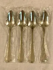 4 NEW "Enjoy Grapefruit!" Serrated Edge Grapefruit Spoons Stainless Steel Fruit