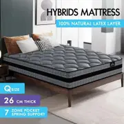STARRY EUCALYPT Queen Mattress Pocket Spring Queen Size 3D Mesh Fabric 26cm 7 zone