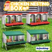 3 Hole Chicken Egg Nesting Box Roll Away Hen Laying Nest Boxes Chook Coop Perch