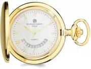 Charles Hubert Gold-Finish White Dial Pocket Watch XWA4355