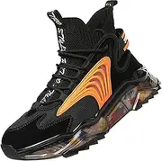 [LZDZN] Mens Basketball Shoes for Men Sneakers Men's High Top Running Trail Air Sports Athletic Male Walking Black Beige Grey Size Boys Women Man Boots