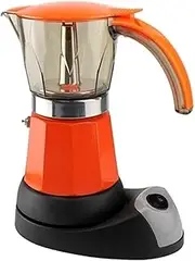 Percolator Coffee Pot 6 Cups Portable Electric Coffee Maker Espresso Coffee Pot Espresso Latte Filter (Color : Orange)