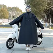 High Quality Waterproof Motorcycle Raincoat Scooter Riding Poncho black 3XL 145-155cM