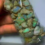 50Ct Natural Ethiopian Jumbo Welo Fire Opal Rough Specimen Gemstone 6-8 Pcs Lot5