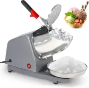 Shaved Ice Maker, 300W Electric Ice Crusher Stainless Steel Shaving Blade, (65Kg