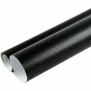 4D Gloss Black Carbon Fibre Fiber Vinyl Car Wrap Air Release Film 150x90cm