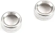 2pcs Knob Ring Cover,Fit For, Smart, 2016-2021(No Screen Version) Car Audio Volume Control Button Circle Decoration Trim Dashboard Knob Ring(Silver)