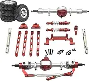 High-Quality Metal Upgrade Kit for MN82 1/12 Scale RC Cars, Red