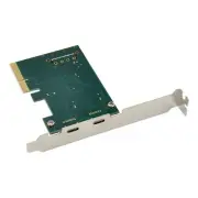 PCI-E 4x Express to USB 3.1 USB Type C Dual Port Add on Expansion Card Adapter d