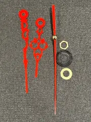 Red Quartz Clock Movement Hands ~ (US SHIP) HANDS ONLY