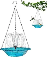 Birdbaths for Outdoors | Solar Fountain Bird Feeder - Hangable Drinking Feeder Decor Bath for Outside Garden Patio Hummingbird Balcony