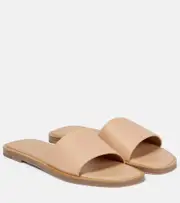 [Christian Louboutin] Christian Louboutin CL embossed leather slides AU 8 neutrals
