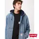 Levis 男款 寬鬆版牛仔鋪棉連帽外套 / 精工中藍染石洗