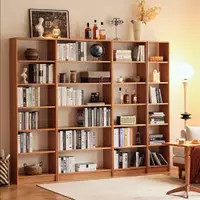 在飛比找蝦皮購物優惠-【免運】書櫃 書架 組合書櫃原木整牆書櫃定製紅橡木櫻桃木書架