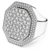 Swarovski 5651381 Dextera Cocktail Ring Octagon Shape White Crystals Rhodium 5