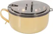 Zerodeko Portable Instant Noodle Bowl with Lid Lunch Container for School and Work Lightweight and Sturdy Soup Bowl for Outdoor Activities and Picnics