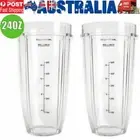 2Pack 24oz Cups Replacement for Nutri Ninja Blender Auto iQ 900w 1000w 1500w AUS