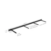 Floating Shelf Bracket 40 Inch 1 1/4 Backplate 6 Inch Rods. 4 Rods.