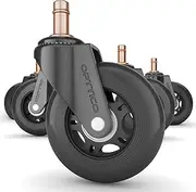 Office Chair Wheels | FIT IKEA Chairs ONLY| Soft 3" Computer Chair Caster Wheels Protect Your Hardwood Floors Better Than Any Office Chair Mat, Set of 5 Desk Chair Wheels, No Scratching or Marking.