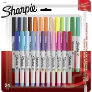 Sharpie Permanent Markers, Ultra Fine Point, Assorted Colors, 24 Count NEW!