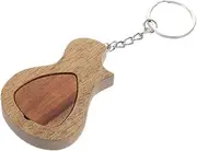 Mikinona Multipurpose Wooden Guitar Pick Keyring Guitar Picks Case Plectrum Storage Box Sturdy Holder
