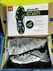 Under Armour Deception Low DT Metal Baseball Cleats New White Green Sz 8