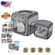 Cube Design Portable Cat Carrier - Spacious Playpen for Indoor & Outdoor Use