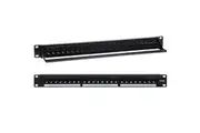 24 Port 1RU Enhanced Cat6A Patch Panel for Tool Free Cable Termination