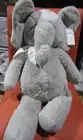 Pottery Barn Kids Elephant Plush jumbo monogrammed KS on ribbon New w tag