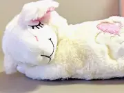 LAMB dog toy SOFT and cuddly zippered pouch on bottom made by AFP