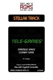 Atari 2600/Sears Tele-Games Replacement Label - Stellar Track