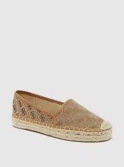 GUESS Women's Brown Logo Joelyn Espadrilles Size: 8