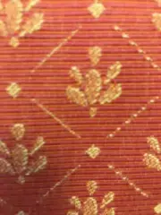 ORANGE JACQUARD CURTAIN FABRIC 5m PARKER KNOLL Terracotta Gold Leaf UPHOLSTERY