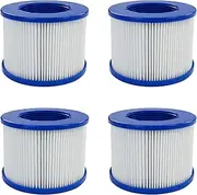 MRSTOT Screw-in Hot Tub Filter Replacement for RELXTIME/ALEKO/Wejoy Aquaspa/Co-z/Wave/CleverSpa - Threaded Cartridges for Inflatable Hot Tubs & Massage Pools (4 Pack)