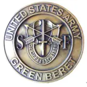 Green Beret Medallion for Box Cremation Urn/Flag Case - 2 Inch Diameter