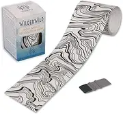 [WilderWild] Bike Frame Protection Tape- High Impact Clear Vinyl Wrap Includes Tool (4”x72) Bicycle Frame Protector, Mountain Bike Frame Guard Chainstay Protector (Topographic Marble)