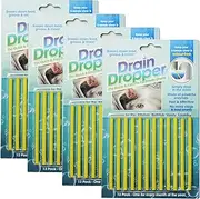 4Pack Drain Cleaner Stick, 48pcs Clear Block Odor Free Dropper Sticks, Drain Cleaner Sticks Pipe Cleaners, Quick Kitchen Tool (4Pack-48PCS)
