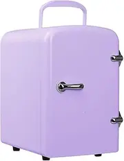 MegLob 4L Portable Retro Refrigerator, Powerbank Outdoor Car Camping Fridge, 6 * 330Ml Cans Cooler, Travel Breast Milk Medicine Skin Care Product Freezer,Purple