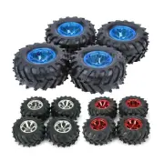 1/10 Rc Monster Truck Wheels Tires Set for Thunder Tiger Hpi Losi Associated